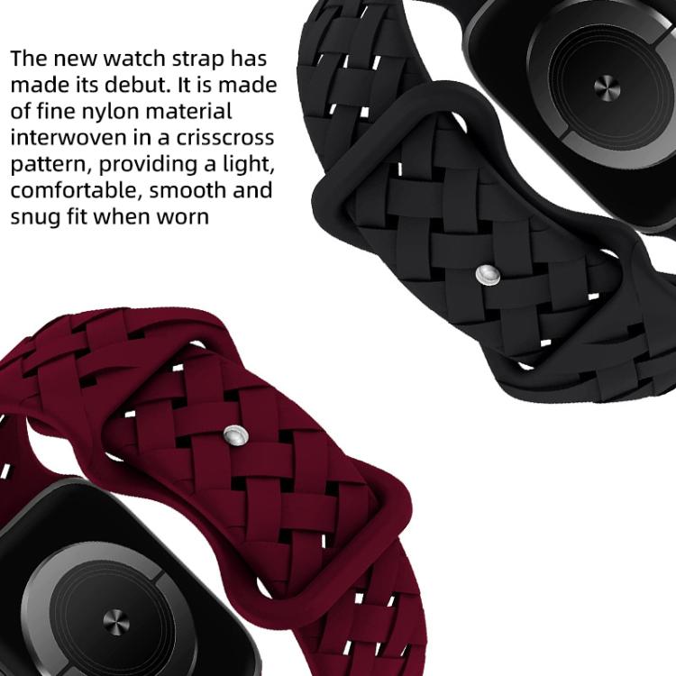 xDfind Butterfly Buckle Braid Silicone Watch Band, For Apple Watch 38 / 40 / 41 / S10 42mm