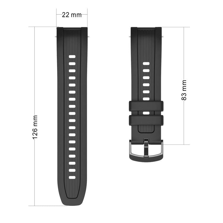 xDfind Black Buckle Silicone Watch Band