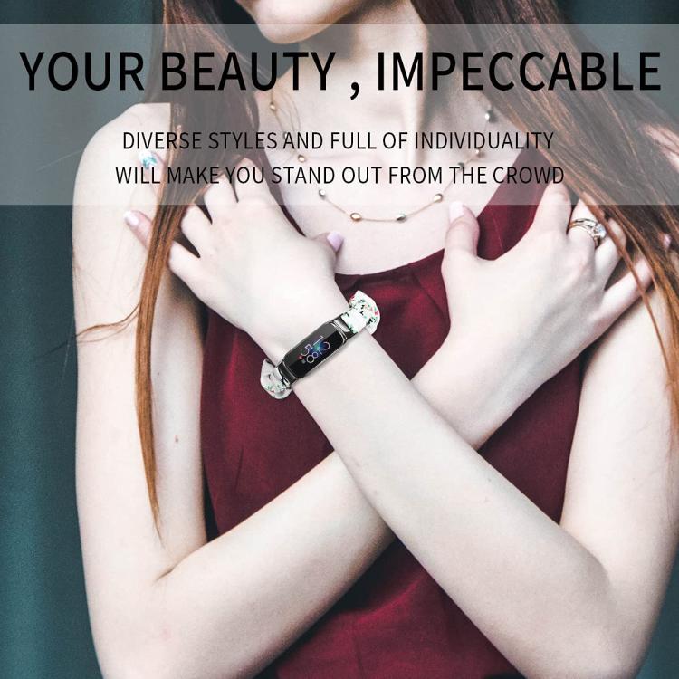 xDfind Polyester Elastic Wreath Watch Band For Fitbit Luxe