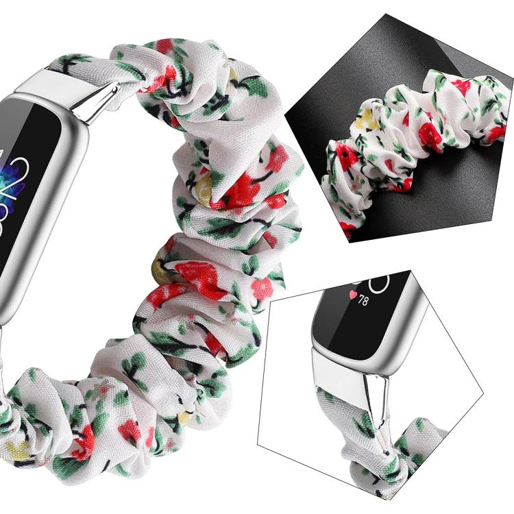 xDfind Polyester Elastic Wreath Watch Band For Fitbit Luxe, L