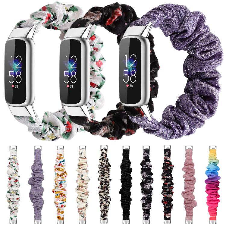 xDfind Polyester Elastic Wreath Watch Band For Fitbit Luxe, L
