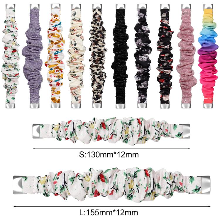 xDfind Polyester Elastic Wreath Watch Band For Fitbit Luxe, L