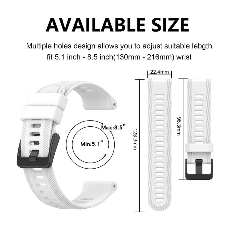 xDfind Black Buckle Solid Color Silicone Watch Band