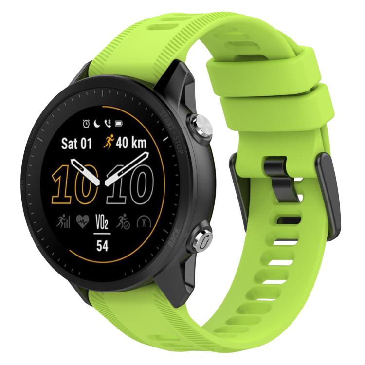 xDfind Black Buckle Solid Color Silicone Watch Band, For Garmin Forerunner 955