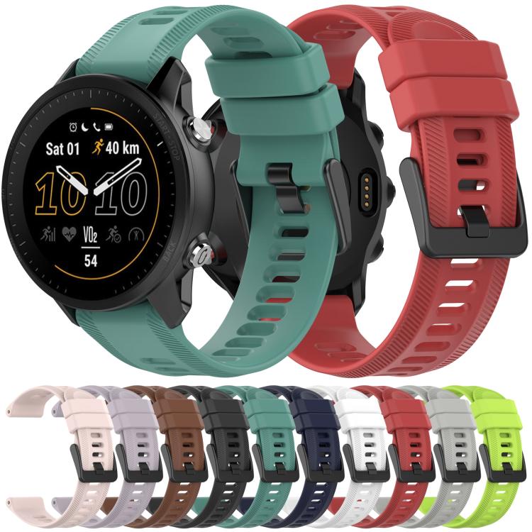 xDfind Black Buckle Solid Color Silicone Watch Band