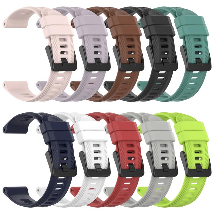 xDfind Black Buckle Solid Color Silicone Watch Band