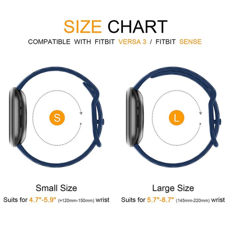 xDfind Breathable Holes Solid Color Silicone Watch Band For Fitbit Versa 3 / Sense