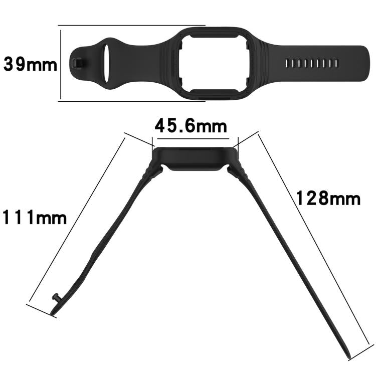 xDfind Solid Color Integrated Silicone Watch Band