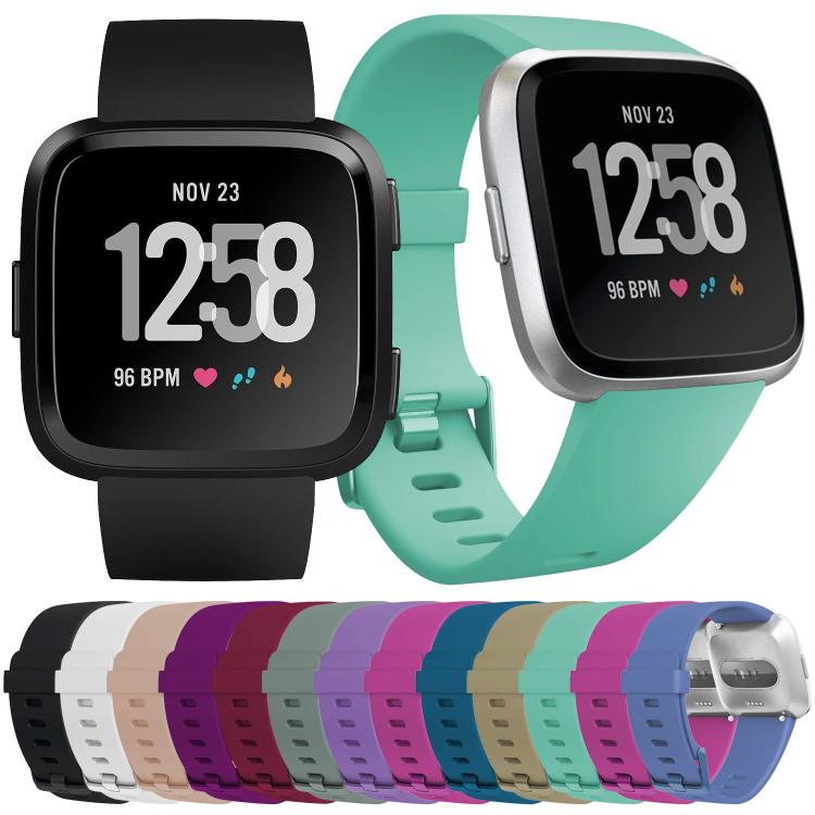 xDfind Solid Color Silicone Watch Band For Fitbit Versa 2, L