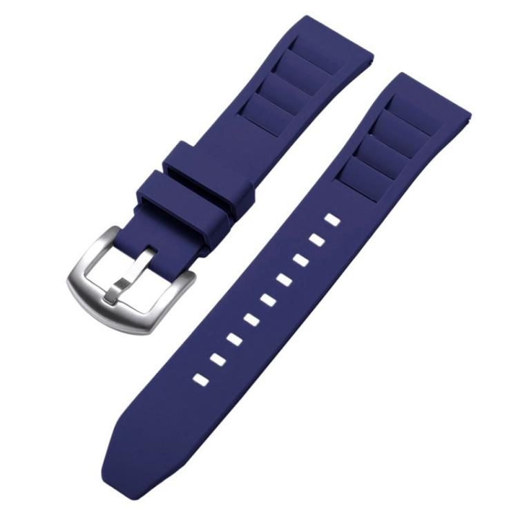 xDfind Silver Buckle Quick Release Silicone Watch Band, 22mm