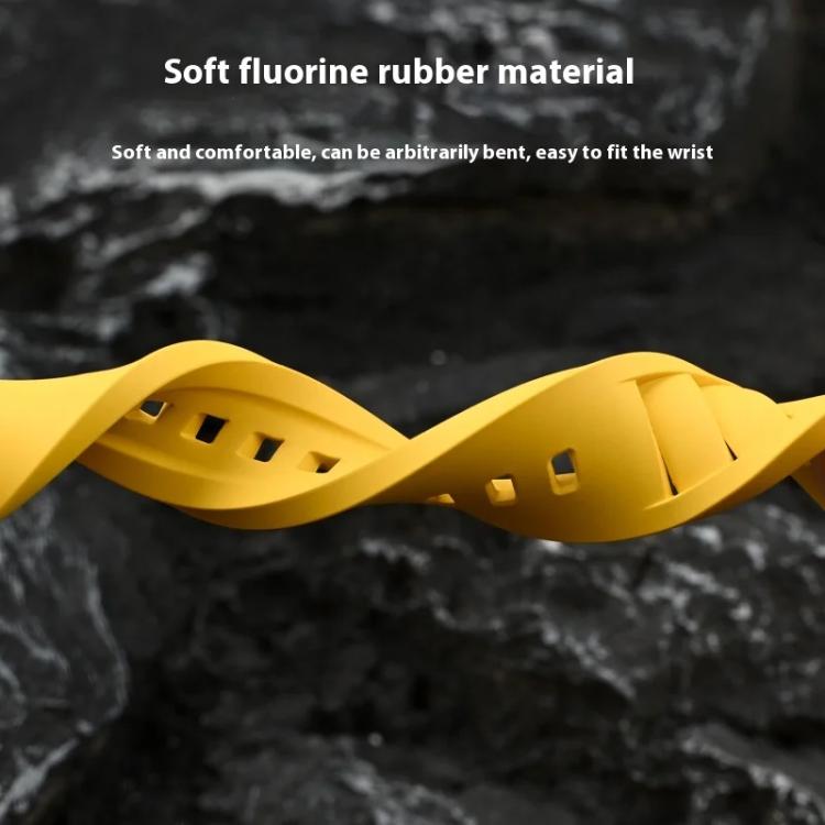 xDfind Silver Buckle Quick Release Silicone Watch Band, 22mm