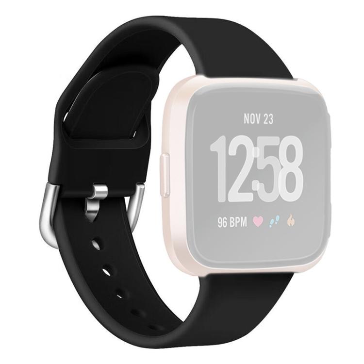 For Fitbit Versa 2 / Versa / Versa Lite xDfind Reverse Buckle Solid Color Silicone Watch Band, S
