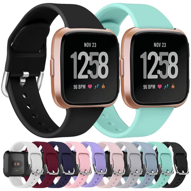 For Fitbit Versa 2 / Versa / Versa Lite xDfind Reverse Buckle Solid Color Silicone Watch Band, S