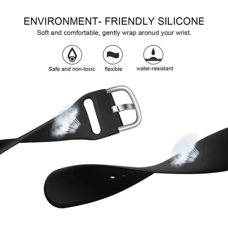 For Fitbit Versa 2 / Versa / Versa Lite xDfind Reverse Buckle Solid Color Silicone Watch Band, S