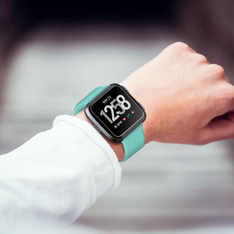 For Fitbit Versa 2 / Versa / Versa Lite xDfind Reverse Buckle Solid Color Silicone Watch Band, S