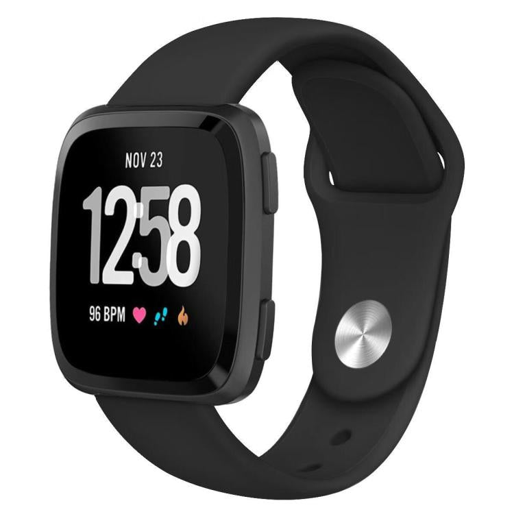 For Fitbit Versa 2 / Versa / Versa Lite xDfind Rivet Buckle Solid Color Silicone Watch Band, S