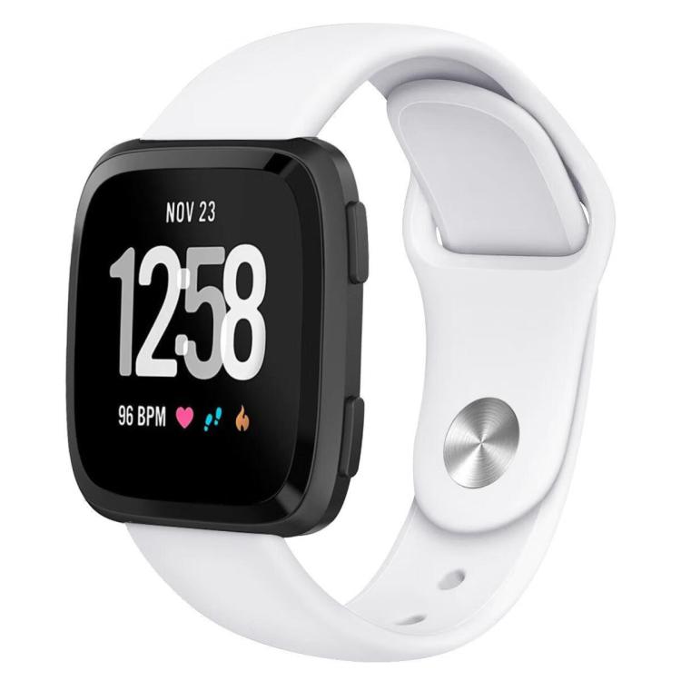 For Fitbit Versa 2 / Versa / Versa Lite xDfind Rivet Buckle Solid Color Silicone Watch Band