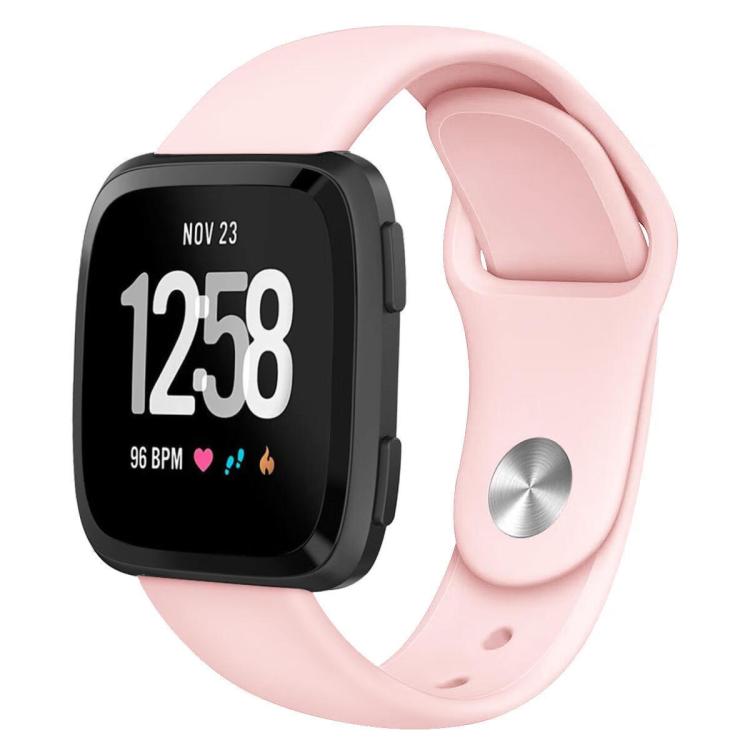 For Fitbit Versa 2 / Versa / Versa Lite xDfind Rivet Buckle Solid Color Silicone Watch Band, S