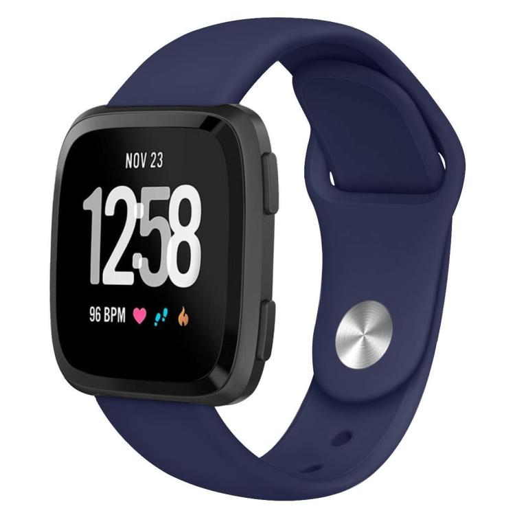 For Fitbit Versa 2 / Versa / Versa Lite xDfind Rivet Buckle Solid Color Silicone Watch Band