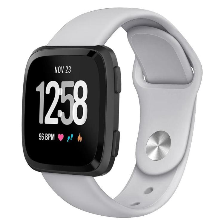For Fitbit Versa 2 / Versa / Versa Lite xDfind Rivet Buckle Solid Color Silicone Watch Band