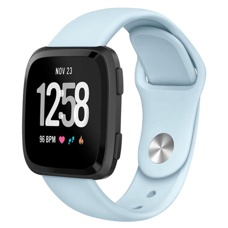 For Fitbit Versa 2 / Versa / Versa Lite xDfind Rivet Buckle Solid Color Silicone Watch Band