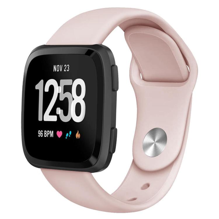 For Fitbit Versa 2 / Versa / Versa Lite xDfind Rivet Buckle Solid Color Silicone Watch Band