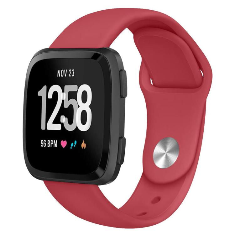 For Fitbit Versa 2 / Versa / Versa Lite xDfind Rivet Buckle Solid Color Silicone Watch Band