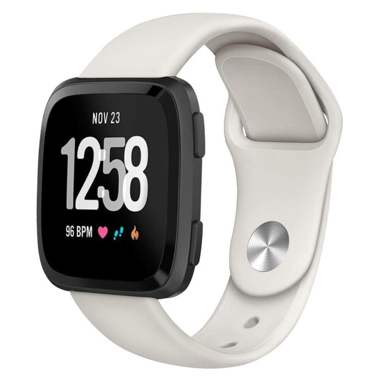 For Fitbit Versa 2 / Versa / Versa Lite xDfind Rivet Buckle Solid Color Silicone Watch Band