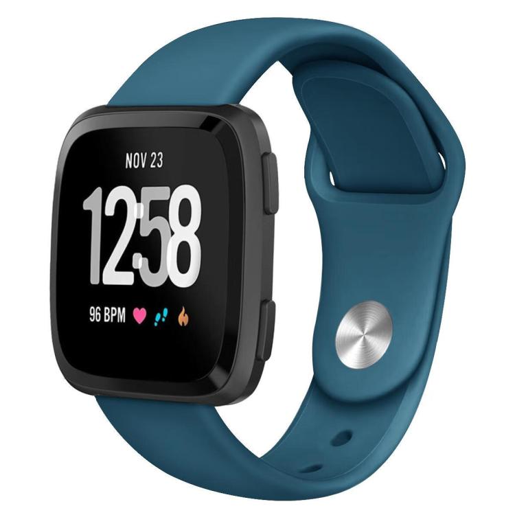 For Fitbit Versa 2 / Versa / Versa Lite xDfind Rivet Buckle Solid Color Silicone Watch Band