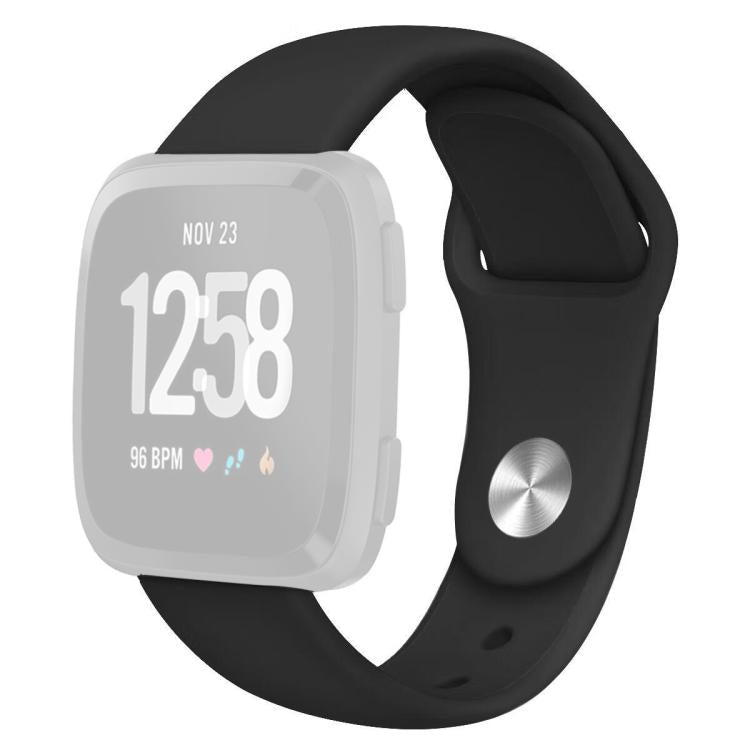 For Fitbit Versa 2 / Versa / Versa Lite xDfind Rivet Buckle Solid Color Silicone Watch Band, L