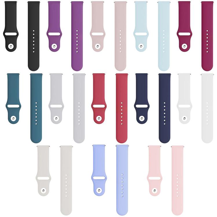 For Fitbit Versa 2 / Versa / Versa Lite xDfind Rivet Buckle Solid Color Silicone Watch Band, L