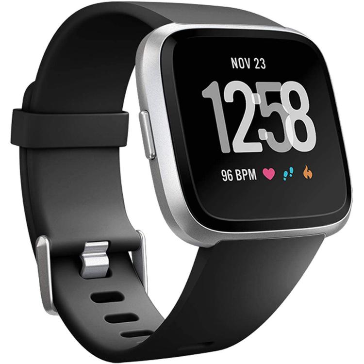 For Fitbit Versa 2 / Versa / Versa Lite xDfind Flat Holes Solid Color Silicone Watch Band