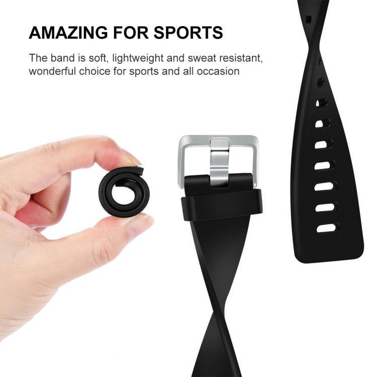 For Fitbit Versa 2 / Versa / Versa Lite xDfind Flat Holes Solid Color Silicone Watch Band
