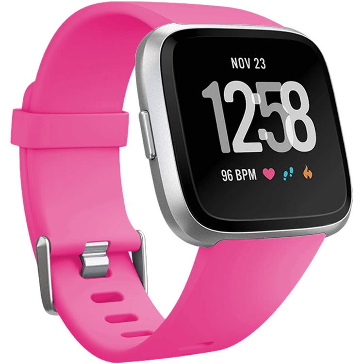 For Fitbit Versa 2 / Versa / Versa Lite xDfind Flat Holes Solid Color Silicone Watch Band