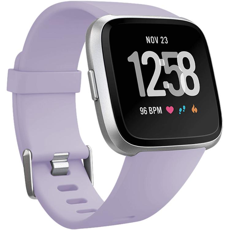 For Fitbit Versa 2 / Versa / Versa Lite xDfind Flat Holes Solid Color Silicone Watch Band