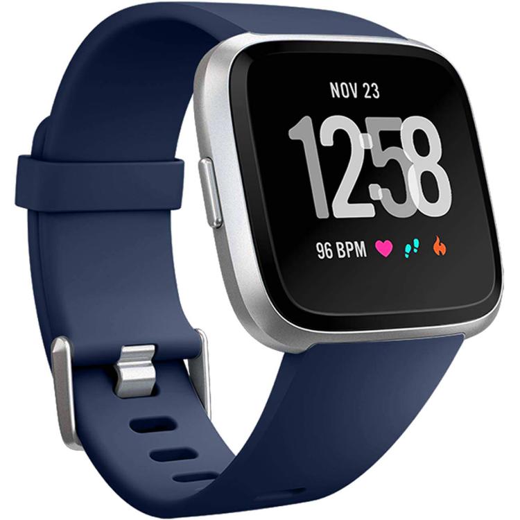 For Fitbit Versa 2 / Versa / Versa Lite xDfind Flat Holes Solid Color Silicone Watch Band