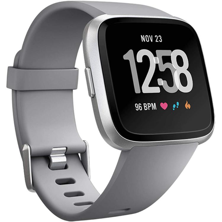 For Fitbit Versa 2 / Versa / Versa Lite xDfind Flat Holes Solid Color Silicone Watch Band