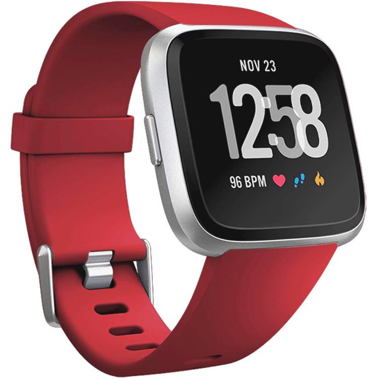 For Fitbit Versa 2 / Versa / Versa Lite xDfind Flat Holes Solid Color Silicone Watch Band