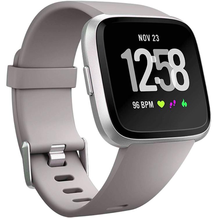 For Fitbit Versa 2 / Versa / Versa Lite xDfind Flat Holes Solid Color Silicone Watch Band