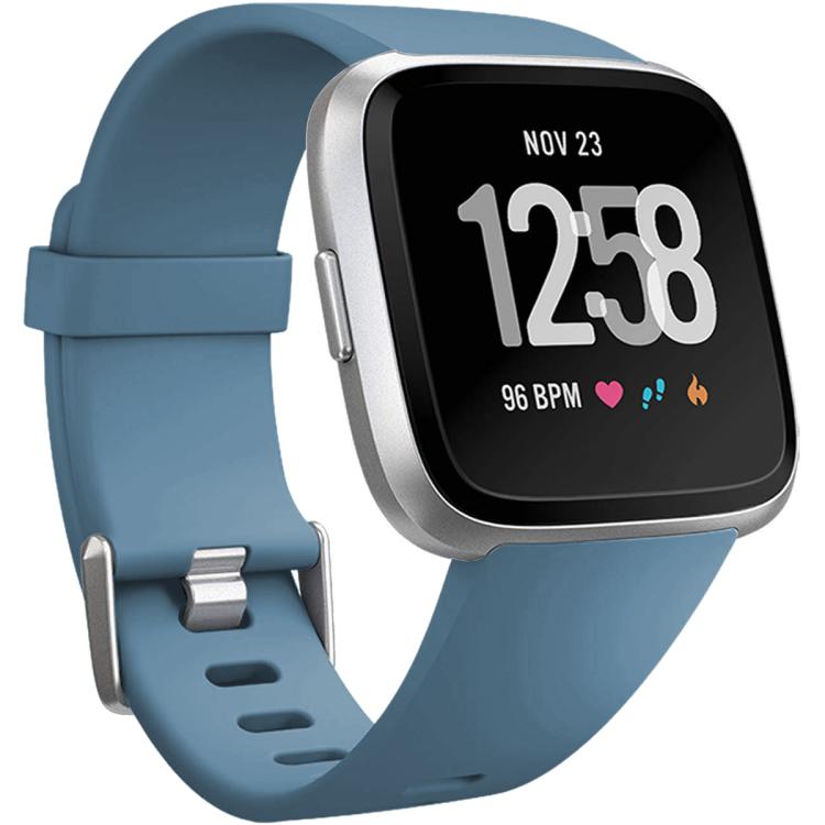 For Fitbit Versa 2 / Versa / Versa Lite xDfind Flat Holes Solid Color Silicone Watch Band, L