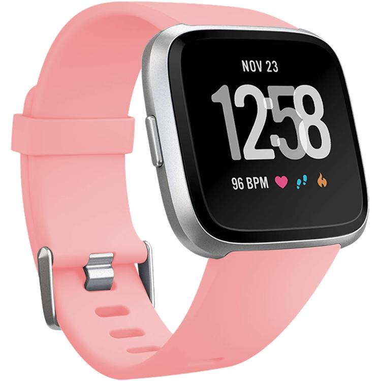 For Fitbit Versa 2 / Versa / Versa Lite xDfind Flat Holes Solid Color Silicone Watch Band, L