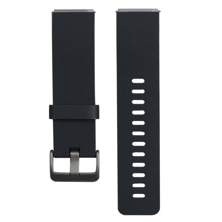For Fitbit Blaze xDfind Steel Buckle Diagonal Texture Solid Color Silicone Watch Band, L