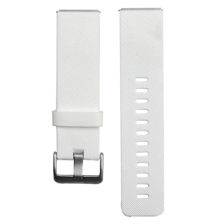 For Fitbit Blaze xDfind Steel Buckle Diagonal Texture Solid Color Silicone Watch Band, L