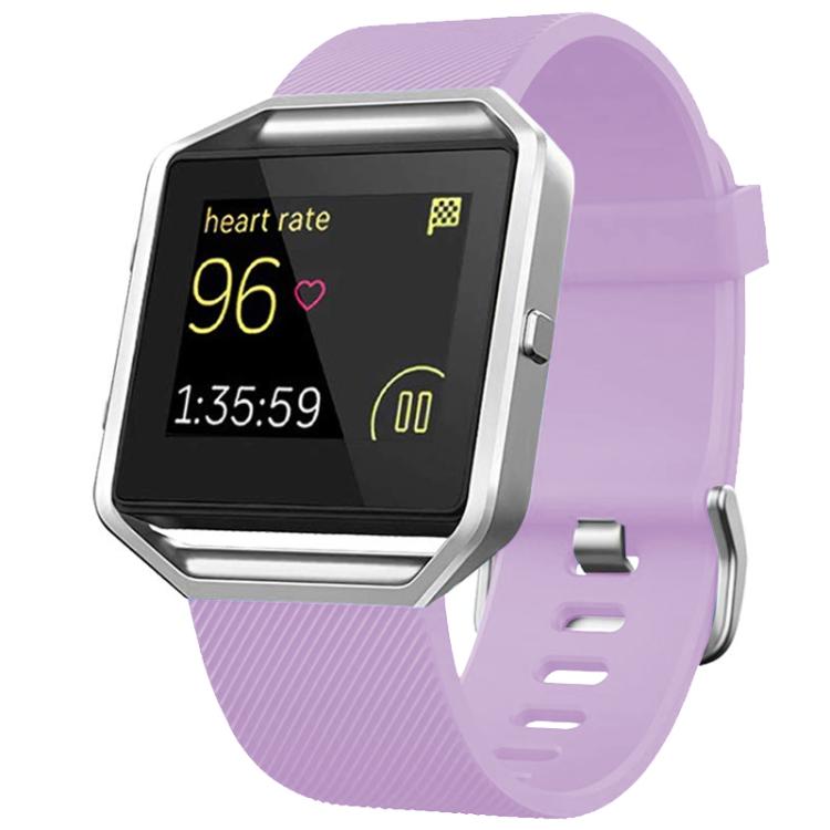 For Fitbit Blaze xDfind Steel Buckle Diagonal Texture Solid Color Silicone Watch Band, L