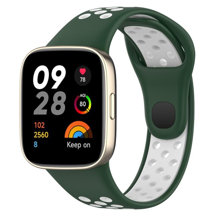 xDfind Press Button Sports Two Color Silicone Watch Band