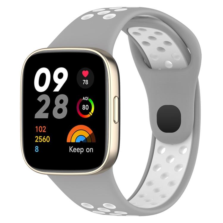 xDfind Press Button Sports Two Color Silicone Watch Band