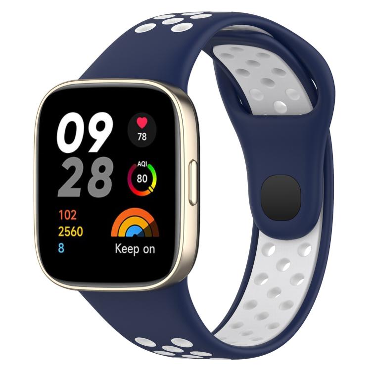 xDfind Press Button Sports Two Color Silicone Watch Band