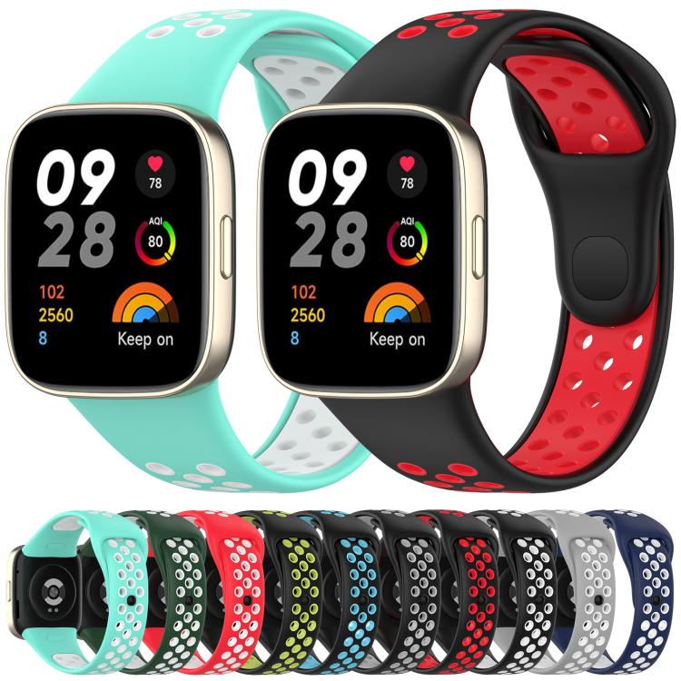 xDfind Press Button Sports Two Color Silicone Watch Band