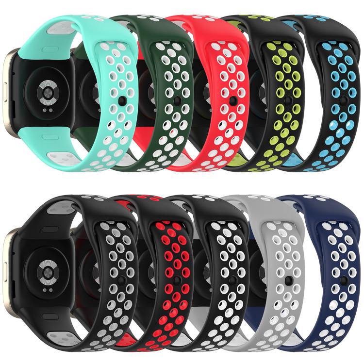 xDfind Press Button Sports Two Color Silicone Watch Band