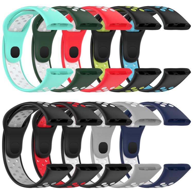 xDfind Press Button Sports Two Color Silicone Watch Band